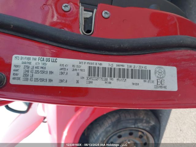 3C4PDCCG2FT751268 Dodge Journey Sxt