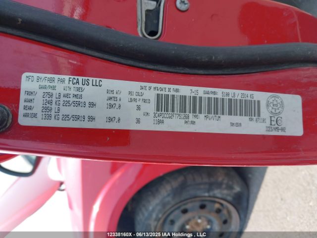 3C4PDCCG2FT751268 Dodge Journey Sxt