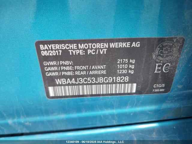 WBA4J3C53JBG91828 BMW 430I