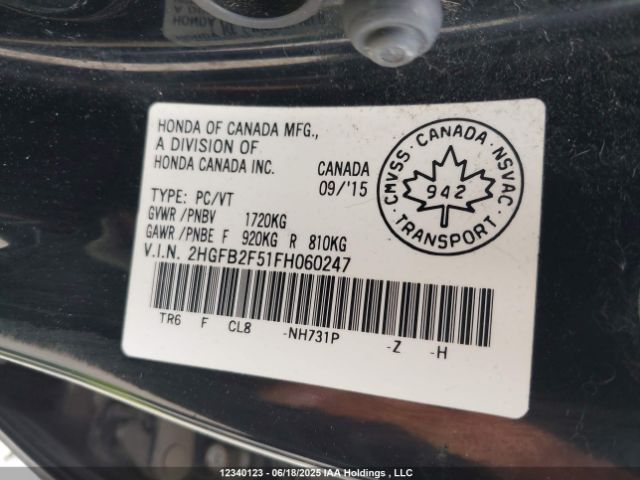 2HGFB2F51FH060247 Honda r18z1