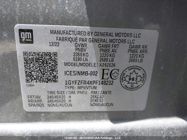 1GYFZFR4XPF148232 Cadillac lsy