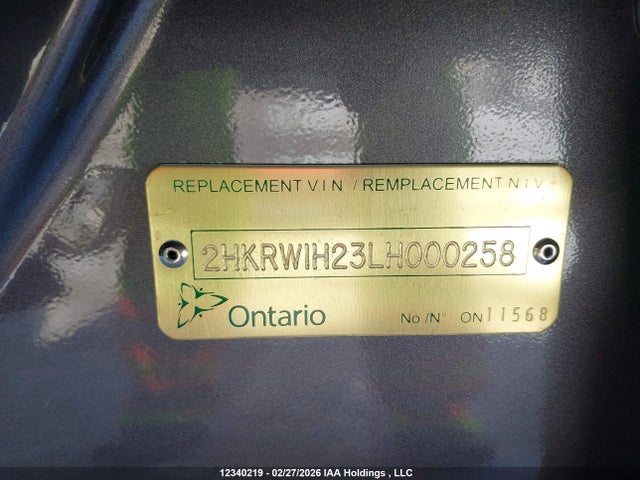 2HKRW1H23LH000258 Honda CR-V LX