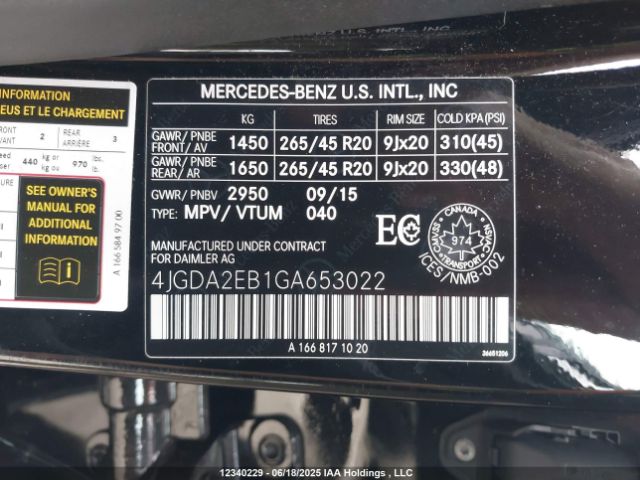 4JGDA2EB1GA653022 Mercedes-Benz om642