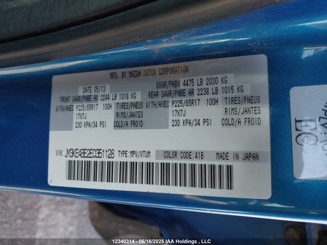 JM3KE4BE2E0351128 Mazda pe