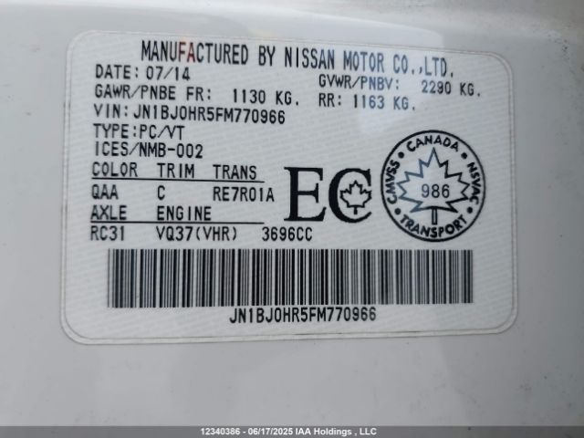 JN1BJ0HR5FM770966 Infiniti 2015
