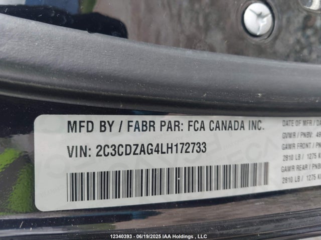 2C3CDZAG4LH172733 Dodge 2020