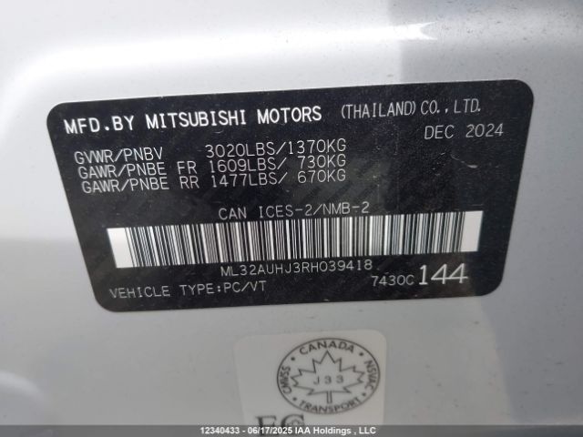 ML32AUHJ3RH039418 Mitsubishi mivec