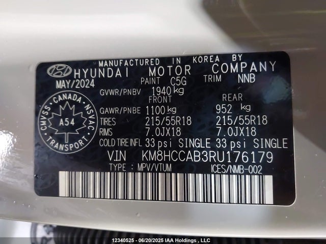 KM8HCCAB3RU176179 Hyundai mpi nu pe