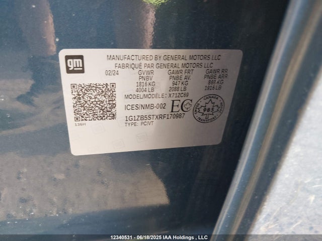 1G1ZB5STXRF170987 Chevrolet lfv