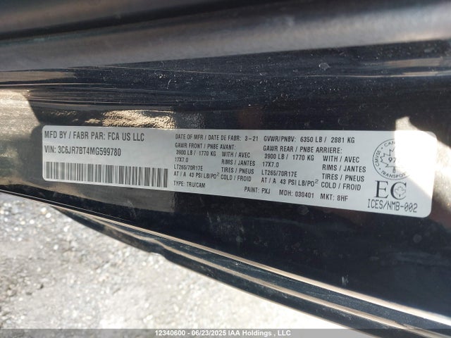 3C6JR7BT4MG599780 RAM 1500