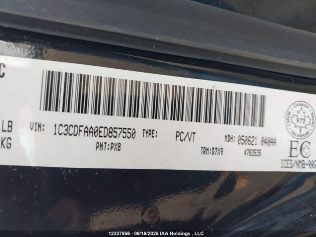 1C3CDFAA0ED857550 Dodge DART SE