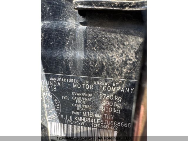 KMHD84LF6JU668666 Hyundai mpi nu