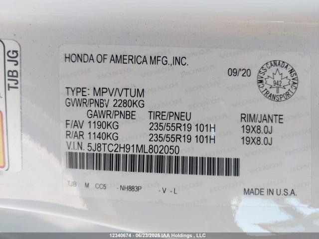 5J8TC2H91ML802050 Acura k20c4