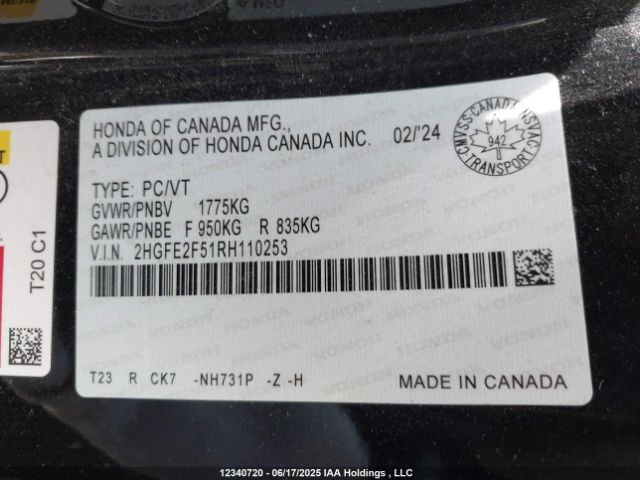 2HGFE2F51RH110253 Honda k20c2