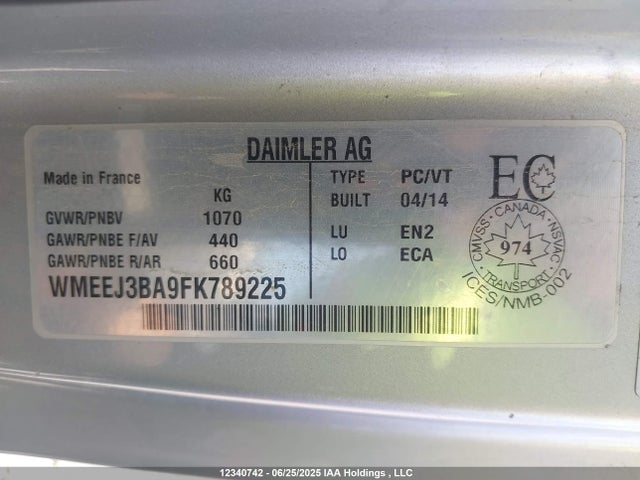 Smart Fortwo 2015 WMEEJ3BA9FK789225 Image 9
