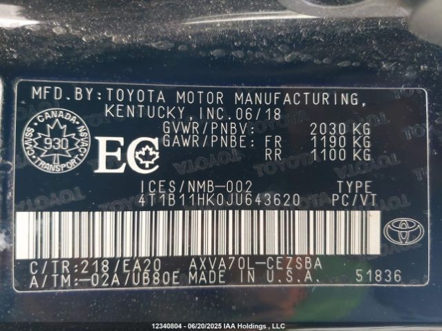 4T1B11HK0JU643620 Toyota a25a-fks
