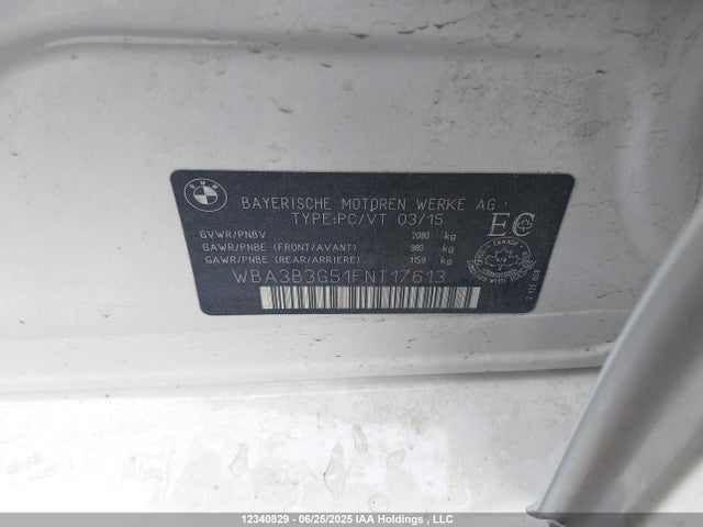 WBA3B3G51FNT17613 BMW 328I