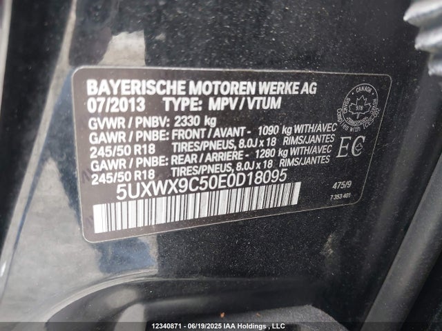 5UXWX9C50E0D18095 BMW X3