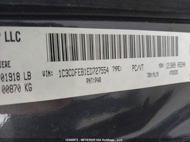 1C3CDFEB1ED727554 Dodge 2014