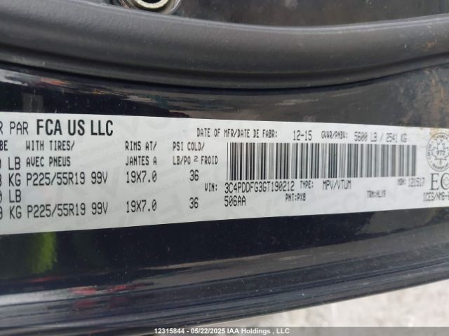 3C4PDDFG3GT190212 Dodge Journey R/t