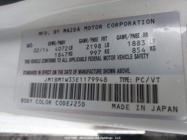 JM1BM1W35E1179948 Mazda Mazda3 Gt-sky
