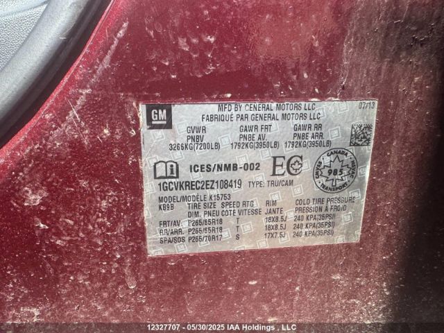 1GCVKREC2EZ108419 Chevrolet Silverado 1500 1lt/2lt