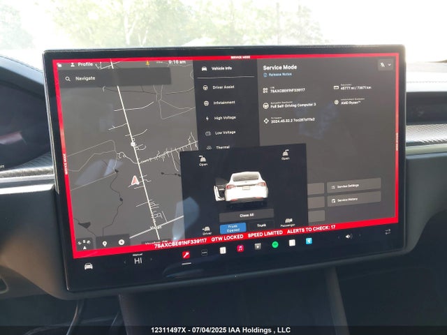 Tesla MODEL X 2022 7SAXCBE61NF339117 Image 15