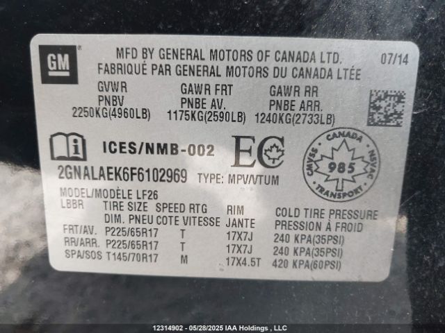 2GNALAEK6F6102969 Chevrolet EQUINOX LS