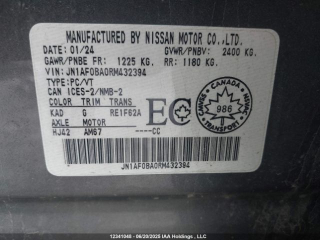 JN1AF0BA0RM432394 Nissan motor