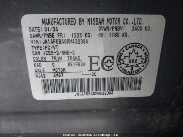 JN1AF0BA0RM432394 Nissan motor
