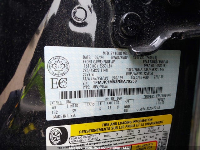 1FMJK1M83REA79258 Ford gtdi-standard
