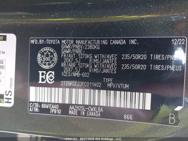 Lexus a25a-fxs, 5nm+4nm 2023 2T2GKCEZ0PC011402 Image 9
