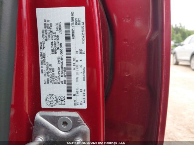 1FMCU9GD4HUD00669 Ford gtdi sigma w/premium fuel