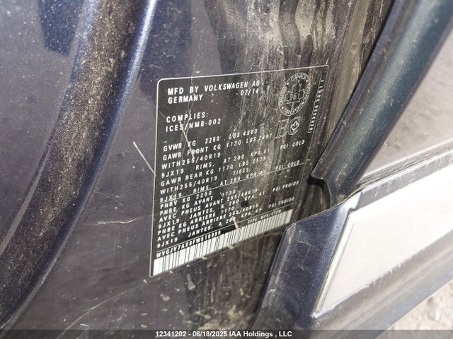WVGJV7AX6FW519999 Volkswagen 2015