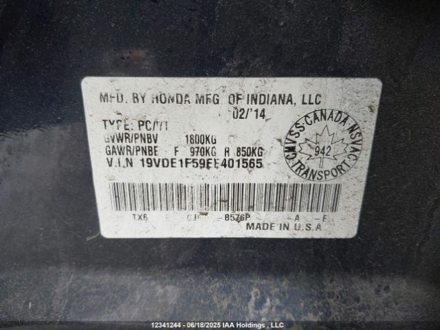 19VDE1F59EE401565 Acura r20a5