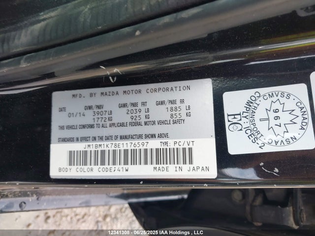 JM1BM1K78E1176597 Mazda pe