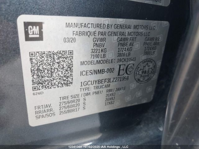 1GCUYBEF3LZ271959 Chevrolet l82 - di, afm, alum, gen 5, var 1