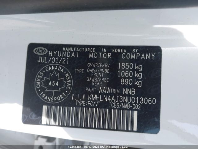 KMHLN4AJ3NU013060 Hyundai gdi kappa