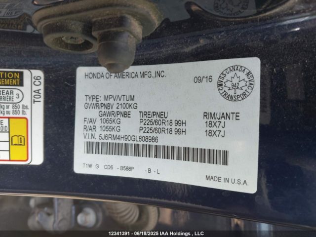 5J6RM4H90GL808986 Honda k24w9