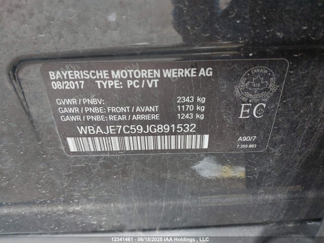 WBAJE7C59JG891532 BMW 540I