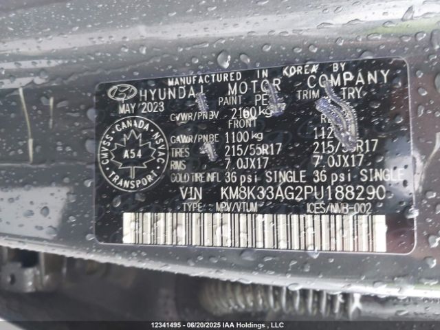 KM8K33AG2PU188290 Hyundai 2023