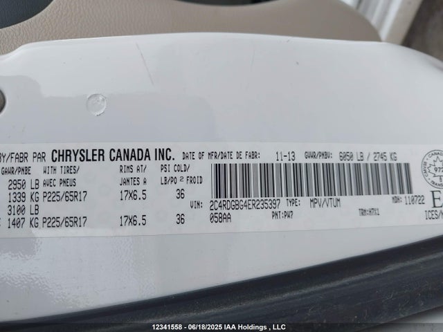 2C4RDGBG4ER235397 Dodge Grand Caravan