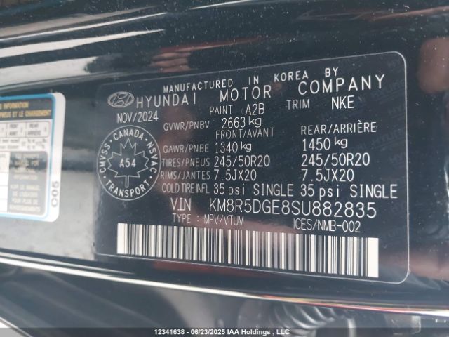 KM8R5DGE8SU882835 Hyundai gdi lambda ii