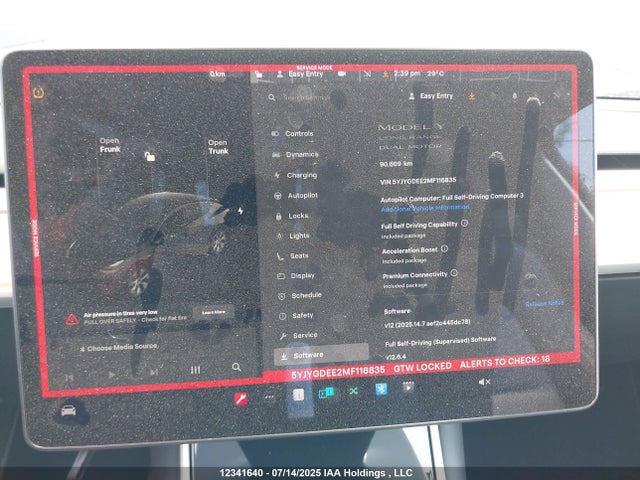 5YJYGDEE2MF116835 Tesla Model Y