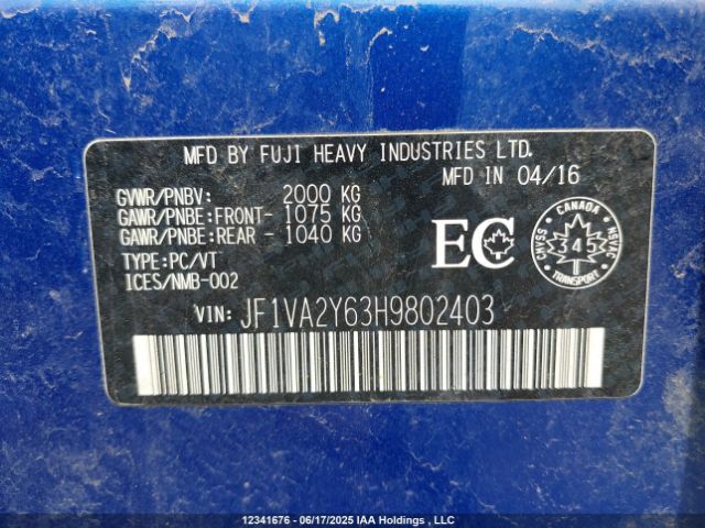 JF1VA2Y63H9802403 Subaru WRX