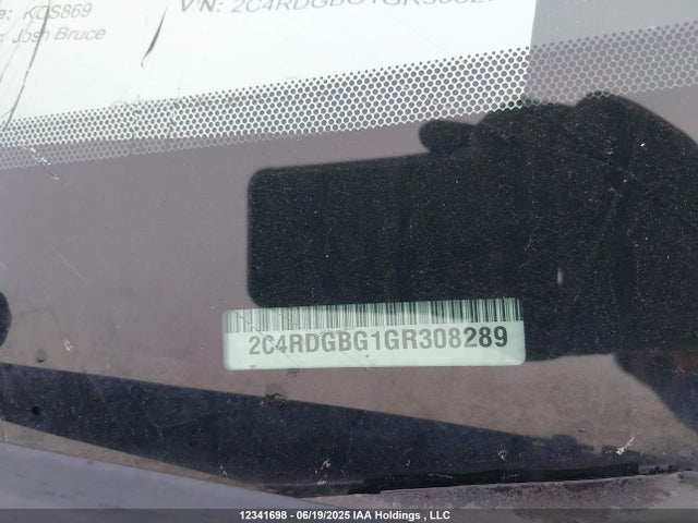 2C4RDGBG1GR308289 Dodge 2016