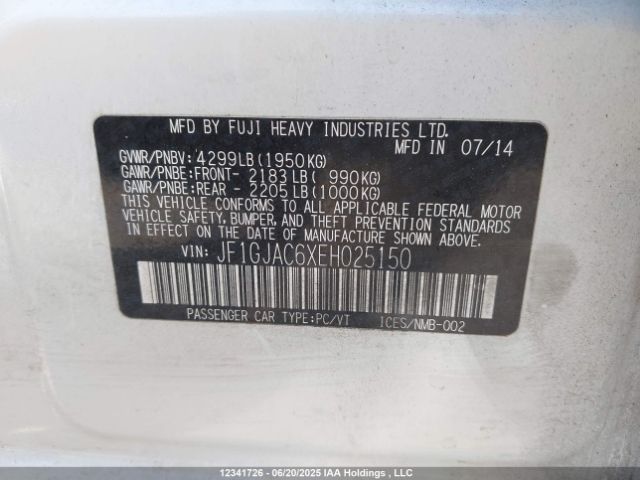 JF1GJAC6XEH025150 Subaru Impreza