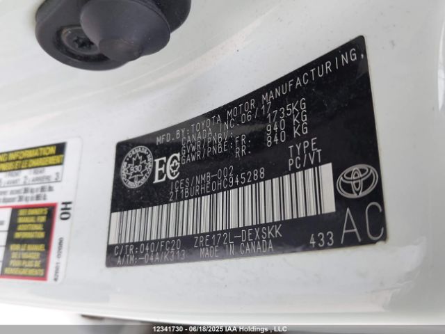 2T1BURHE0HC945288 Toyota 2zr-fe