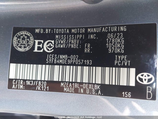 Toyota m20a-fks 2023 5YFB4MDE9PP057193 Image 9