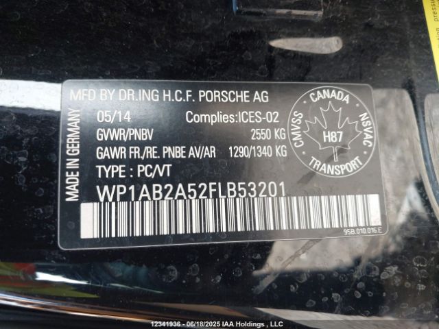 WP1AB2A52FLB53201 Porsche 2015